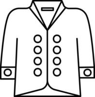 ilustração do casaco ícone dentro plano estilo. vetor