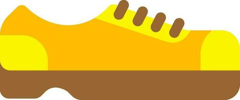 roupa de esporte sapatos ícone dentro amarelo e Castanho cor. vetor