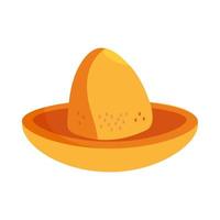 chapéu em forma de lanche cinco de mayo nacho vetor
