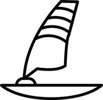 design de ícone de vetor de windsurf