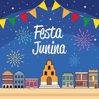 festa junina country vetor