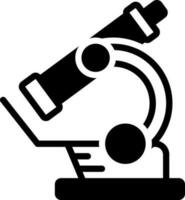 sólido ícone para microscópio vetor