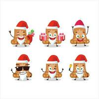 santa claus emoticons com Sino bolacha desenho animado personagem vetor