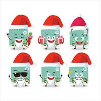 santa claus emoticons com 20 dezembro calendário desenho animado personagem vetor