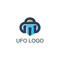 UFO logotipo vetor com criativo moderno idéia conceito