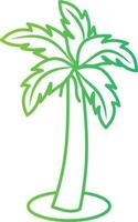 verde linha arte ilustração do Palma árvore ícone. vetor
