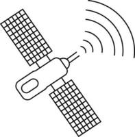 isolado satélite dentro plano estilo. vetor