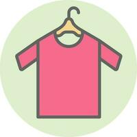 camiseta cabide ícone dentro Rosa e amarelo cor. vetor