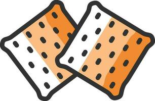 vetor ilustração do quadrado forma biscoitos ou biscoitos ícone.