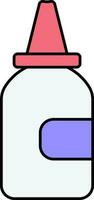 ilustração do cone garrafa ícone colorida ícone. vetor