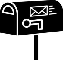 caixa de correio ícone dentro plano estilo. vetor