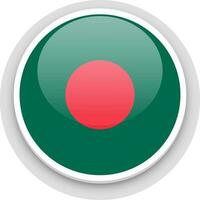 isolado Bangladesh bandeira botão. vetor