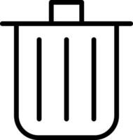 linha arte ilustração do reciclar bin ícone. vetor