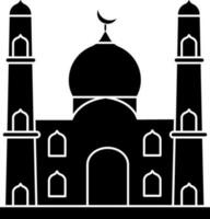 mesquita ícone dentro glifo estilo. vetor