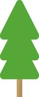 natal ou abeto árvore elemento dentro verde e Castanho cor. vetor