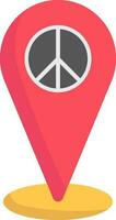 Paz localização Lugar, colocar colorida ícone. vetor
