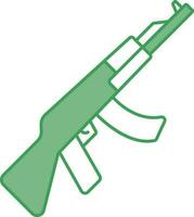 rifle ícone dentro verde e branco cor. vetor