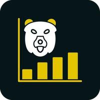 design de ícone de vetor de mercado de urso