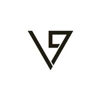 carta vg simples geométrico linha logotipo vetor