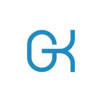 carta gk simples geométrico linear logotipo vetor