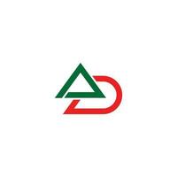 carta de Anúncios triângulo simples geométrico linha logotipo vetor