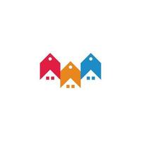 colorida casa preço tag simples logotipo vetor