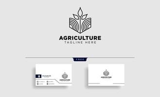 agricultura eco natureza linha verde arte logotipo modelo ícone elemento isolado vetor