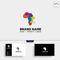 africa care sem fins lucrativos modelo de logotipo ilustração vetorial ícone elemento isolado vetor