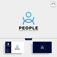 comunidade humana logotipo modelo ilustração vetorial ícone elemento isolado vetor