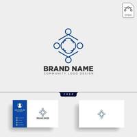 comunidade humana logotipo modelo ilustração vetorial ícone elemento isolado vetor