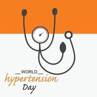 ilustração em vetor de um plano de fundo para o dia mundial da hipertensão