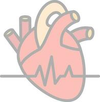 design de ícone de vetor de frequência cardíaca