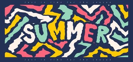 fundo colorido do layout do fundo da tipografia do verão vetor