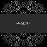 Fundo de luxo decorativo bonito desenho de mandala vetor