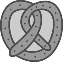 design de ícone de vetor de pretzel