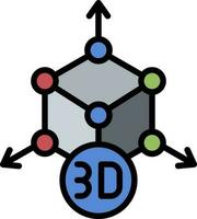 design de ícones vetoriais de modelagem 3D vetor