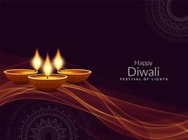 Fundo elegante religioso feliz abstrato de Diwali vetor