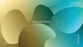 fundo fluido abstrato amarelo e azul com composição de formas vetor