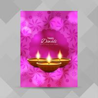 Modelo de design de folheto feliz Diwali feliz vetor