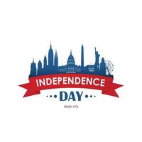 4 de julho, feriado nacional americano, dia da independência vetor