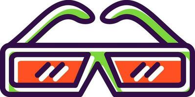 design de ícone de vetor de óculos 3d