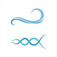 modelo de logotipo de gota de água vetor onda logotipo abstrato azul