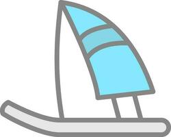 design de ícone de vetor de windsurf