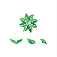 vetor de folha de árvore e conceito amigável de design de logotipo verde