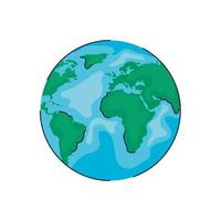 ícone de ecologia do mundo planeta terra vetor