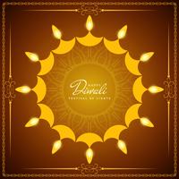 Resumo bonito feliz Diwali festival saudação fundo vetor