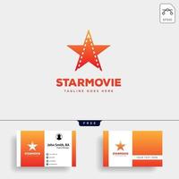 estrela filme cinema simples logotipo modelo ilustração vetorial ícone elemento isolado arquivo vetorial vetor