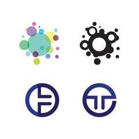 vetor de logotipo e símbolos do círculo de tecnologia