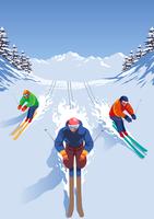 Esquiador Extreme Sports vetor
