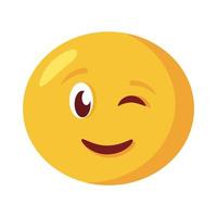 ícone de estilo plano clássico de rosto emoji feliz vetor